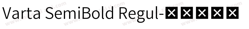 Varta SemiBold Regul字体转换